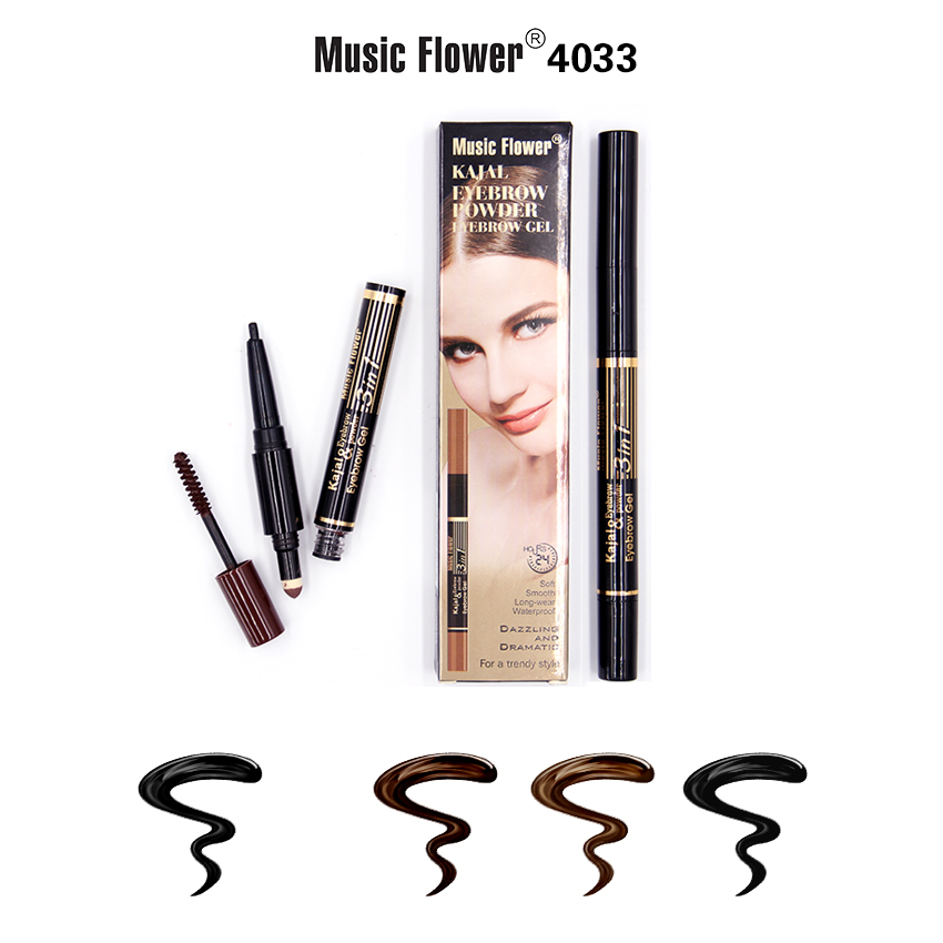 MUSIC FLOWER KAJAL EYEBROW POWDER&GEL M4033