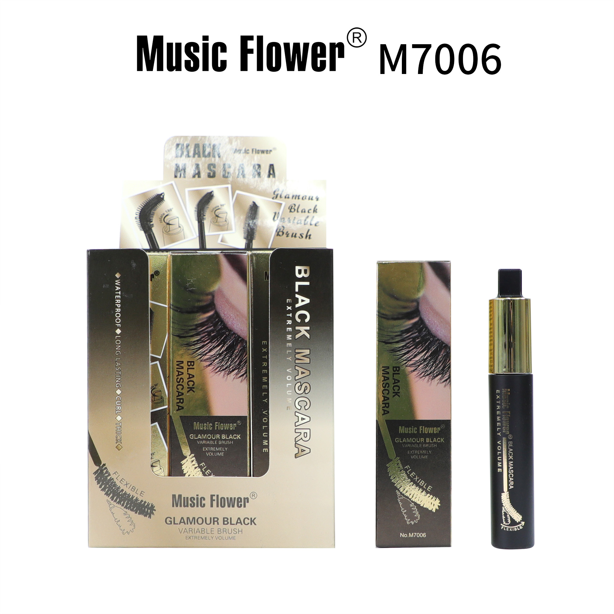 音樂花 彎頭睫毛膏 M7006